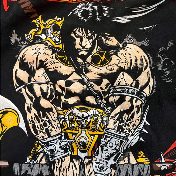 Conan the Barbarian printed on Comfort Colors Black Long Sleeve Tee - Picture 2 of 3
